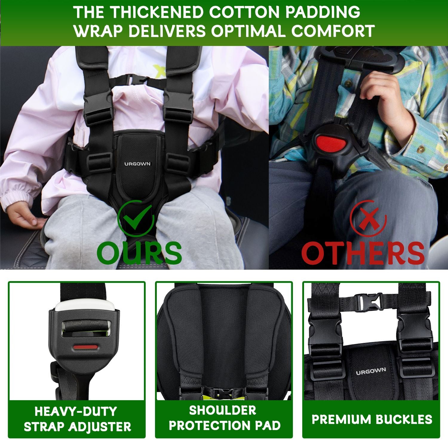 Urgown Kids Golf Cart Safety Seat